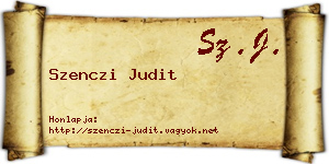 Szenczi Judit névjegykártya